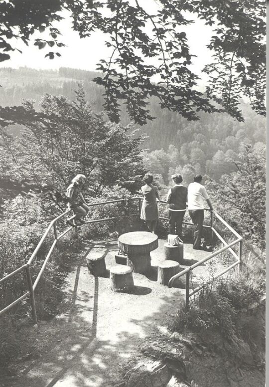 Postkarte: Aussichtspunkt am Kunnerstein, Augustusburg