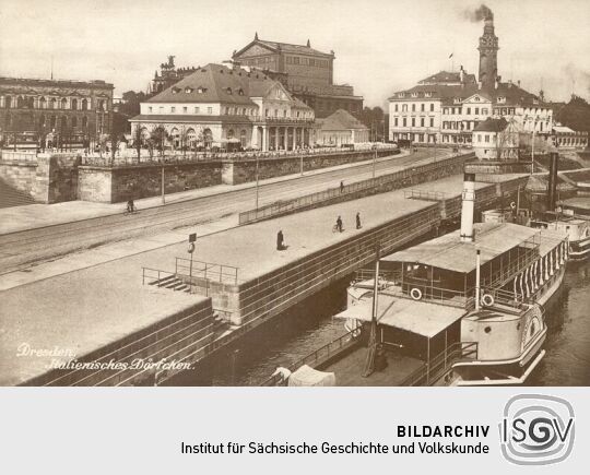 Postkarte "Dresden, Italienisches Dörfchen."