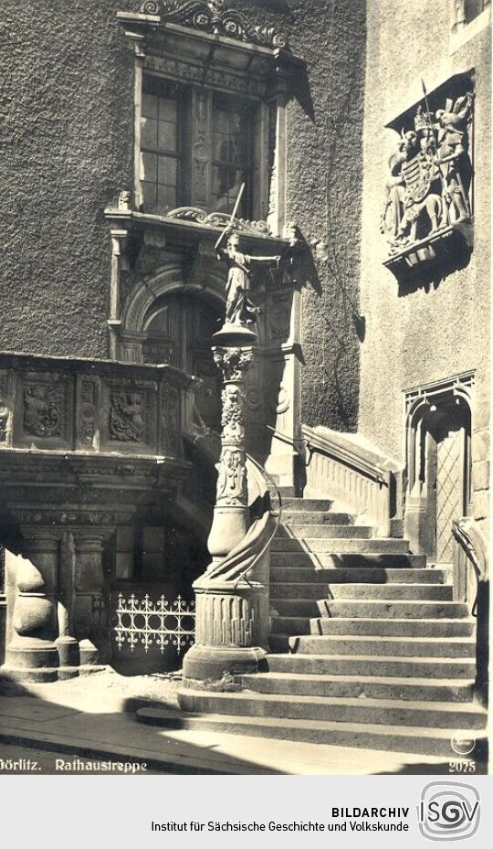 Postkarte "Görlit., Rathaustreppe"