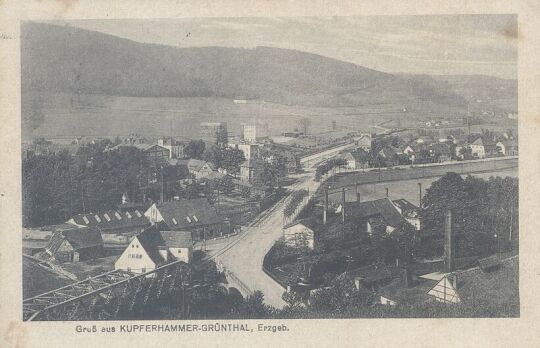 Postkarte "Gruß aus KUPFERHAMMER-GRÜNTHAL, Erzgeb."