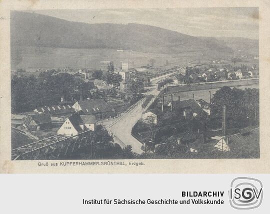 Postkarte "Gruß aus KUPFERHAMMER-GRÜNTHAL, Erzgeb."