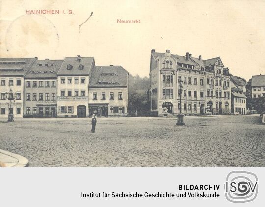 Postkarte "Hainichen i. S., Neumarkt"