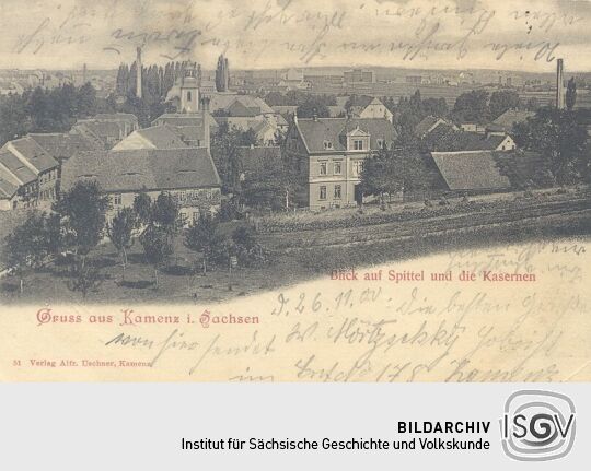 Bildpostkarte "Gruss aus Kamenz i. Sachsen"