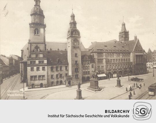 Bildpostkarte "Chemnitz i. Sa. Neues Rathaus."