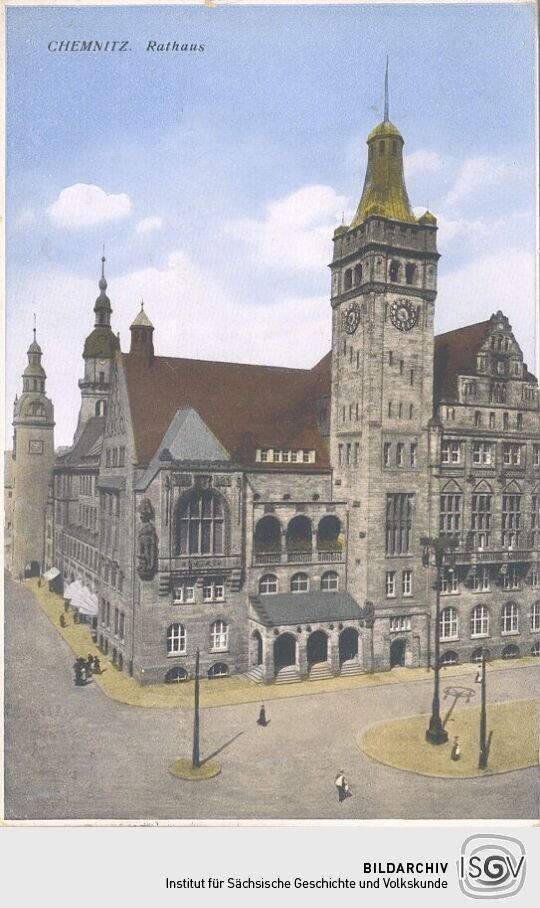 Bildpostkarte "Chemnitz. Rathaus"