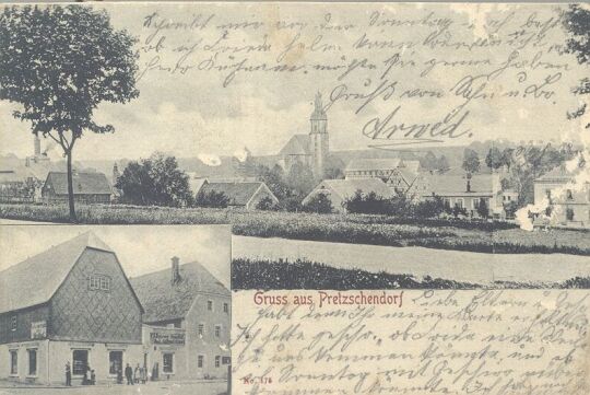 Bildpostkarte "Gruss aus Pretzschendorf"