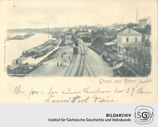 Bildpostkarte "Gruss aus Riesa"