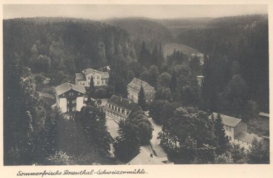 Bildpostkarte "Sommerfrische Rosenthal-Schweizermühle."