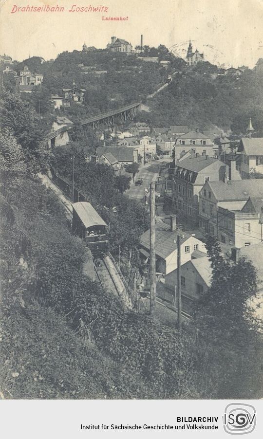 Bildpostkarte "Drahtseilbahn Loschwitz"