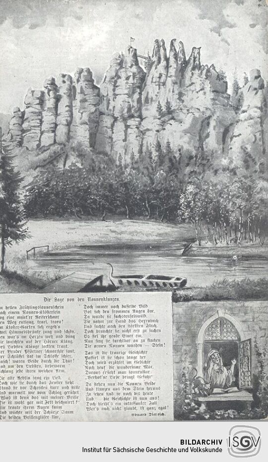 Postkarte "Die Sage von den Nonnenklunzen"