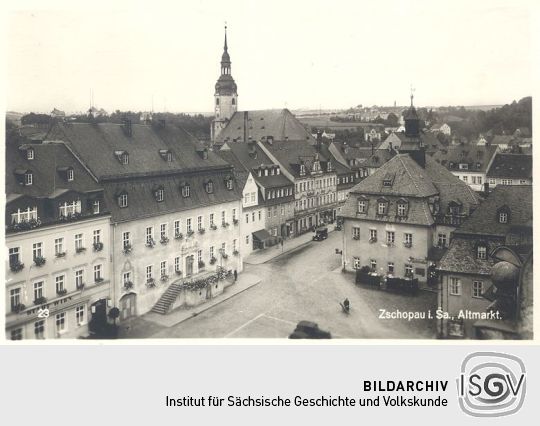 Bildpostkarte "Zschopau i. Sa., Altmarkt."