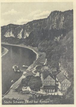Bild: Bildpostkarte "Sächs. Schweiz Elbtal bei Rathen"