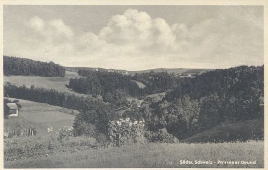 Bildpostkarte "Sächs. Schweiz - Prossener Grund"