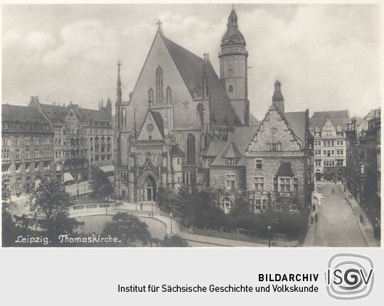 Bildpostkarte "Leipzig. Thomaskirche."