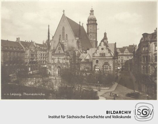 Bildpostkarte "Leipzig. Thomaskirche."