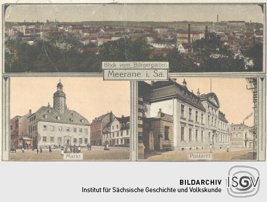 Bildpostkarte "Meerane i. Sa."