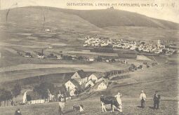 Bild: Bildpostkarte "Oberwiesenthal i. Erzgeb. mit Fichtelberg, 1214 m ü. M.