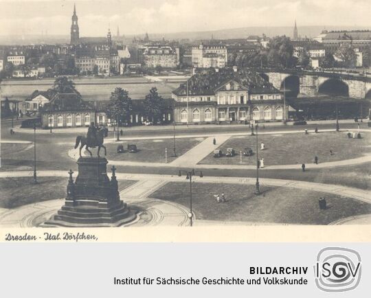 Bildpostkarte "Dresden - Ital. Dörfchen,"