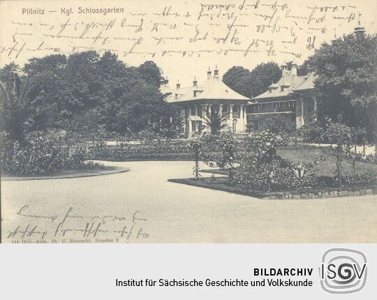 Bildpostkarte "Pillnitz - Kgl. Schlossgarten"