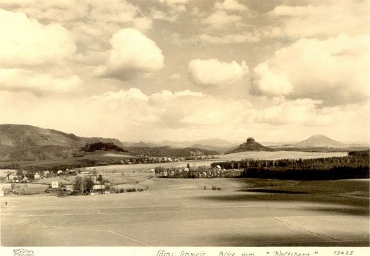 Bildpostkarte "Sächs. Schweiz, Blick vom "Wolfsberg""