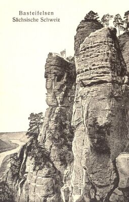Bild: Bildpostkarte "Basteifelsen Sächsische Schweiz"