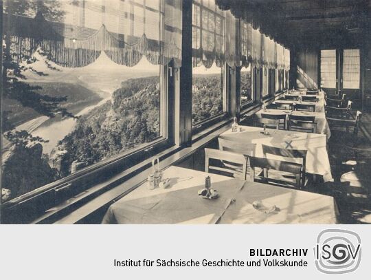 Bildpostkarte "Sächs. Schweiz. Bastei-Hotel."