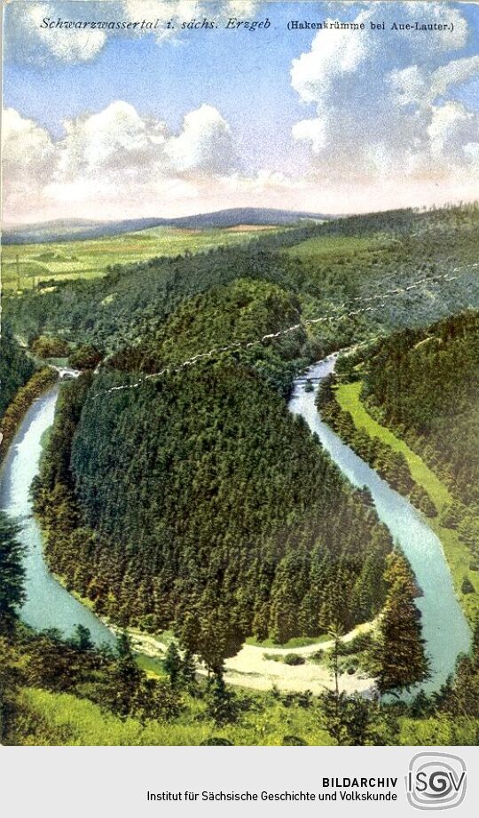 Bildpostkarte "Schwarzwassertal i. sächs. Erzgeb."