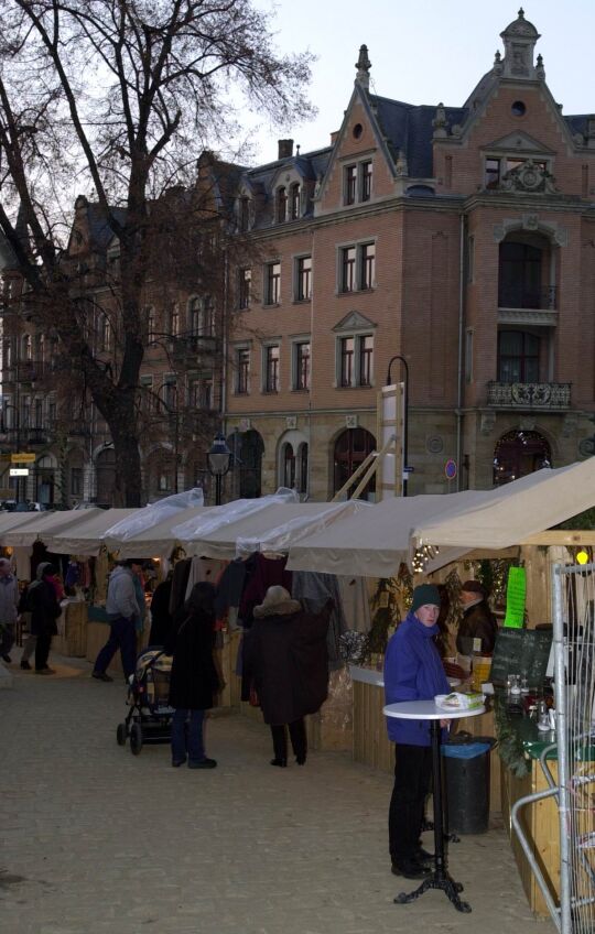 Ansicht eines Dresdner Weihnachtsmarktes