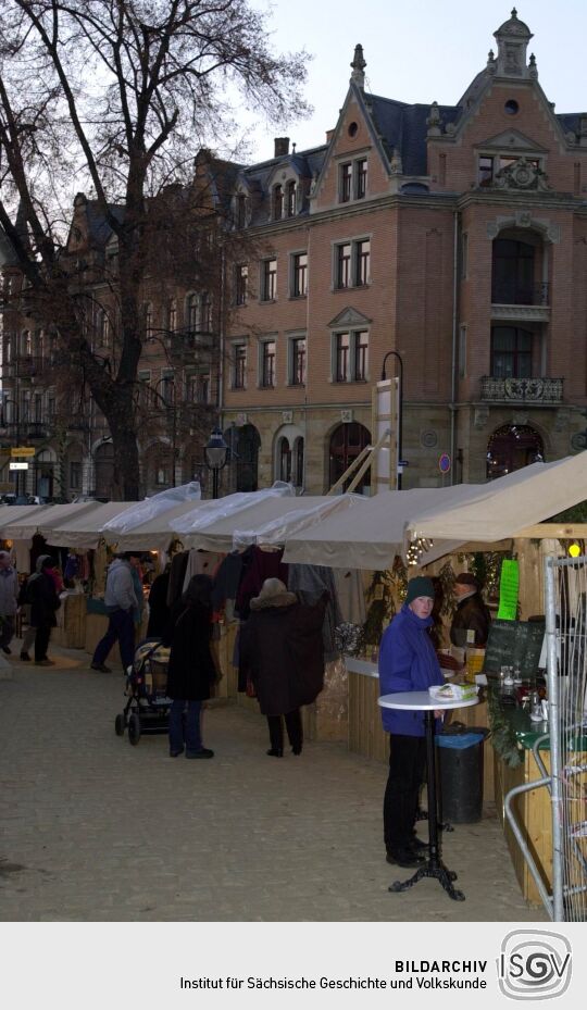 Ansicht eines Dresdner Weihnachtsmarktes