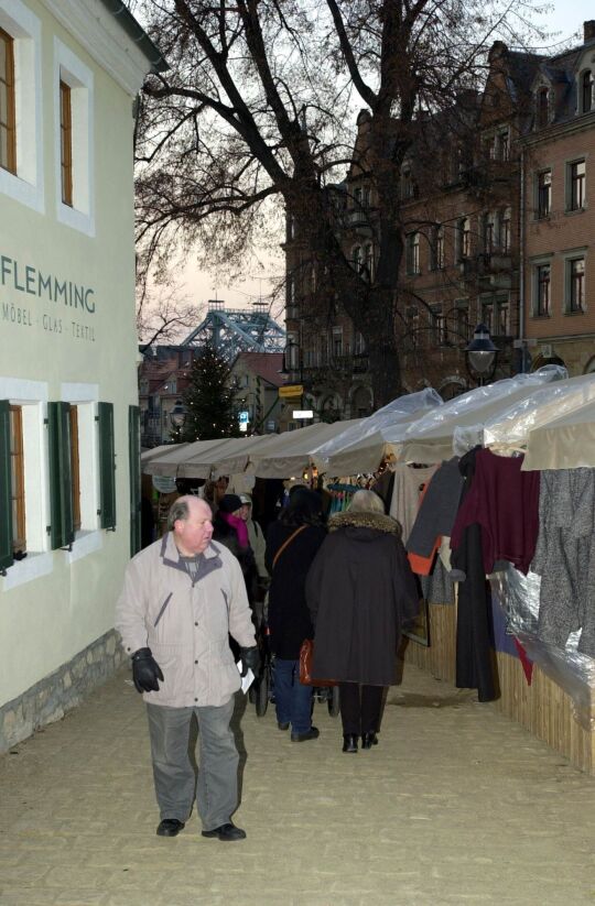 Ansicht eines Dresdner Weihnachtsmarktes