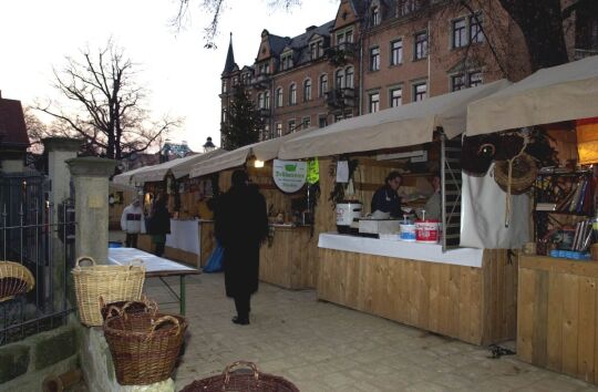 Ansicht eines Dresdner Weihnachtsmarktes