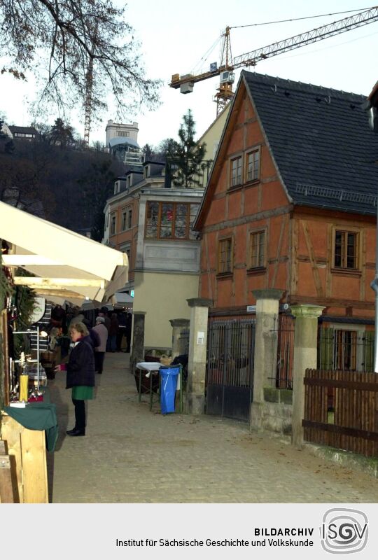 Ansicht eines Dresdner Weihnachtsmarktes