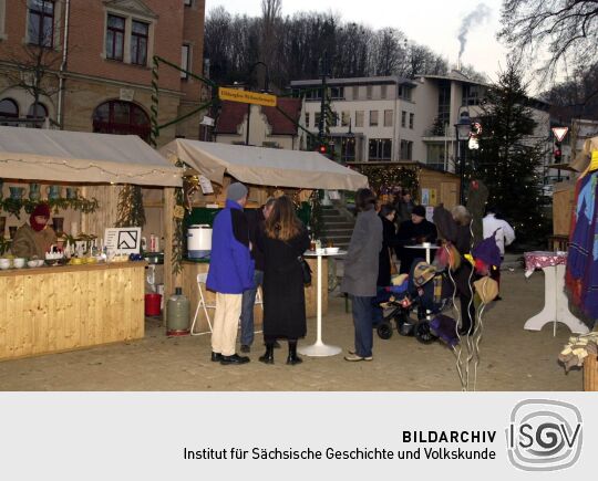 Ansicht eines Dresdner Weihnachtsmarktes