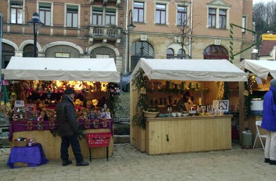 Ansicht eines Dresdner Weihnachtsmarktes