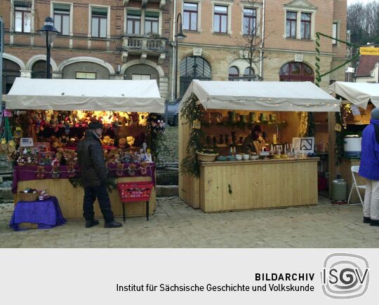 Ansicht eines Dresdner Weihnachtsmarktes