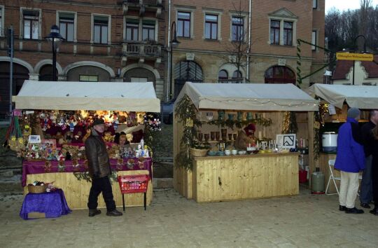 Ansicht eines Dresdner Weihnachtsmarktes