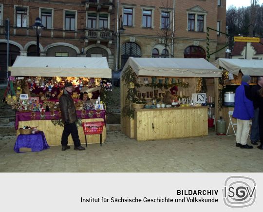 Ansicht eines Dresdner Weihnachtsmarktes