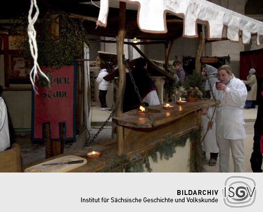 Ansicht eines Dresdner Weihnachtsmarktes