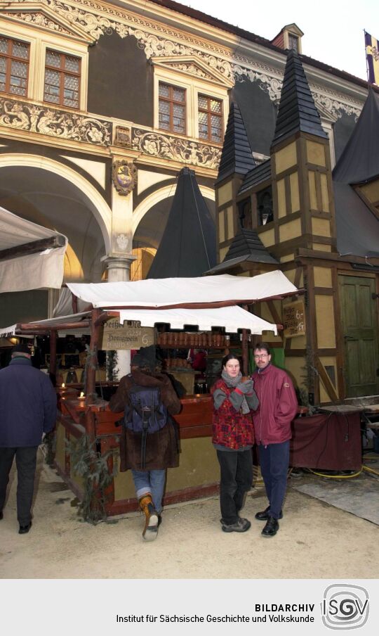 Ansicht eines Dresdner Weihnachtsmarktes