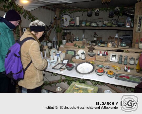 Ansicht eines Dresdner Weihnachtsmarktes