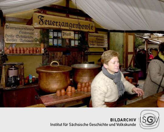 Ansicht eines Dresdner Weihnachtsmarktes