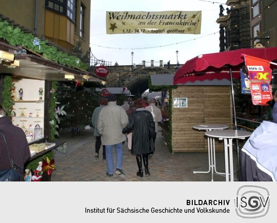 Ansicht eines Dresdner Weihnachtsmarktes