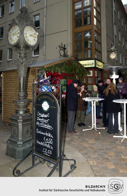 Ansicht eines Dresdner Weihnachtsmarktes