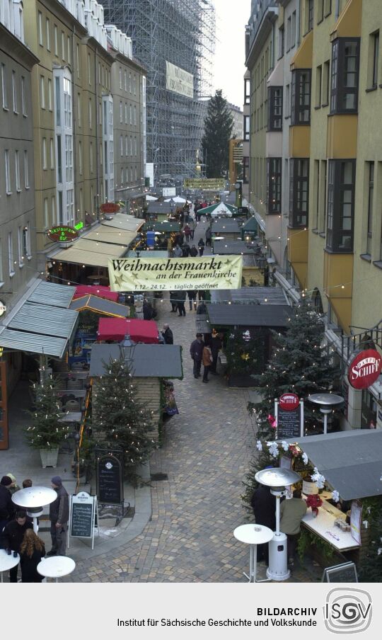 Ansicht eines Dresdner Weihnachtsmarktes