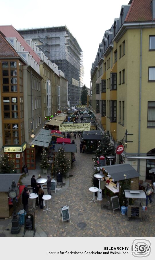 Ansicht eines Dresdner Weihnachtsmarktes