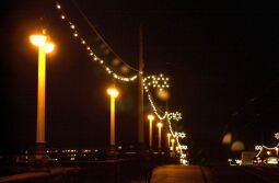 Bild: Straßenbeleuchtung der Augustusbrücke Dresden 2001