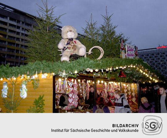 Weihnachtsmarkt Prager Straße in Dresden 2001