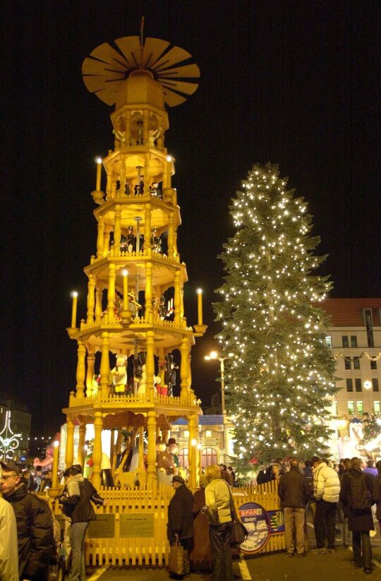 Ansicht des Striezelmarktes in Dresden