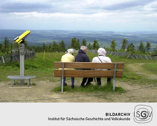 Landschaftsansicht auf dem Fichtelberg