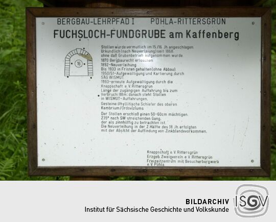 Entlang des Bergbaulehrpfades Pöhla-Rittersgrün